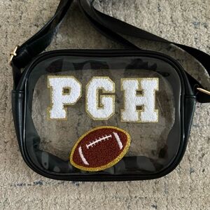 Clear crossbody stadium bag